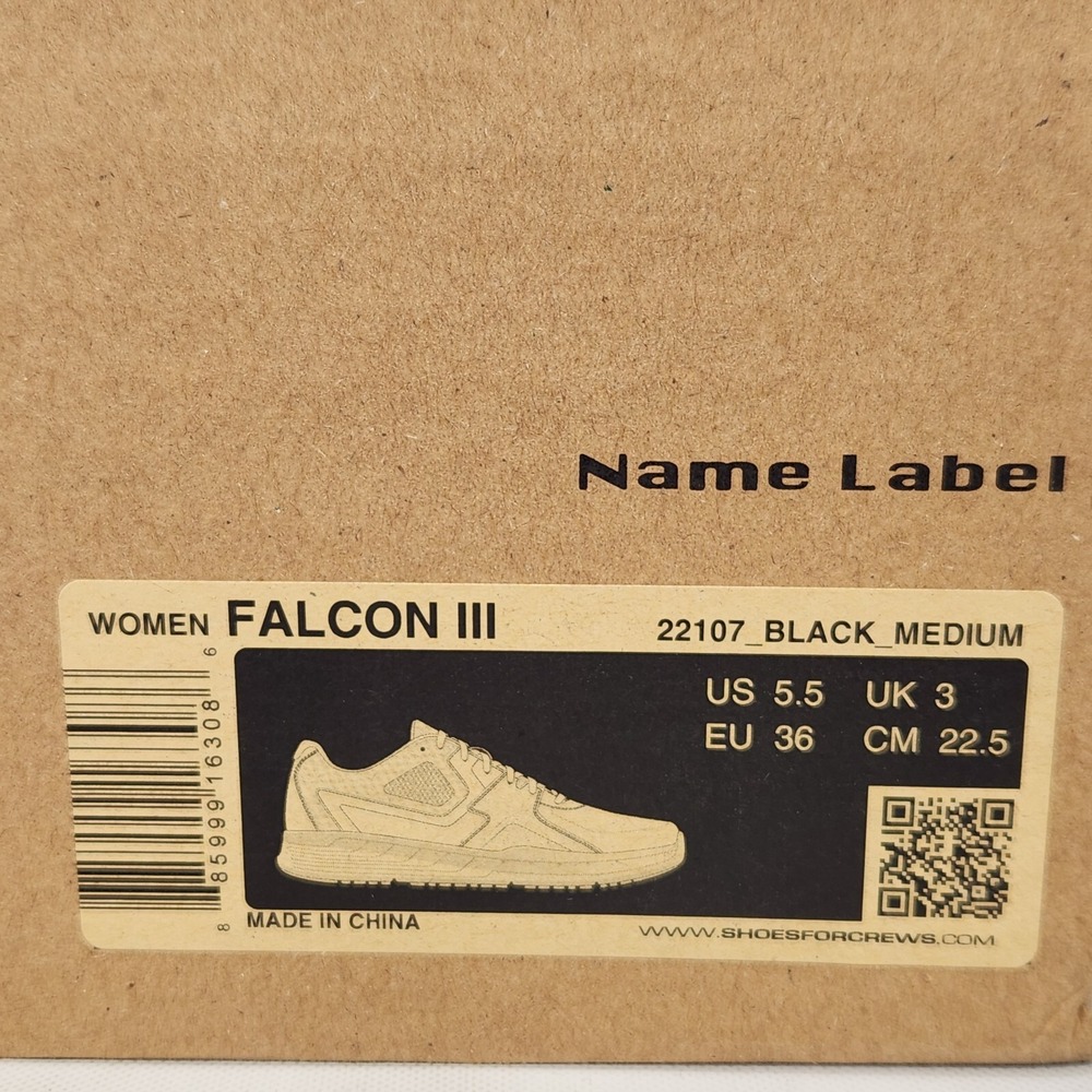 Shoes For Crews Falcon III Sneakers Women Size 5.5 Black Slip Resistant 22107 - Picture 8 of 8
